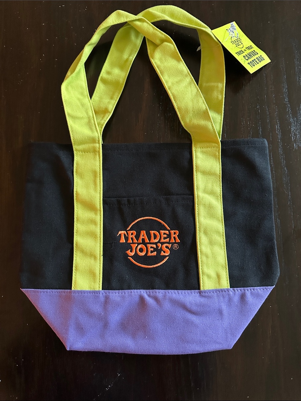 Black & Purple Trader Joe’s Canvas Halloween Mini Tote